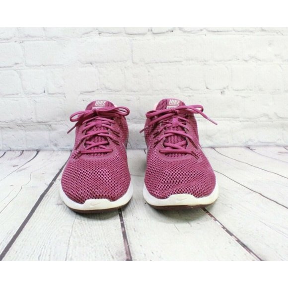 Nike Flex Trainer 7 Burgundy Mesh Low Top Lace-up Running Shoes Size 10 - Picture 4 of 9